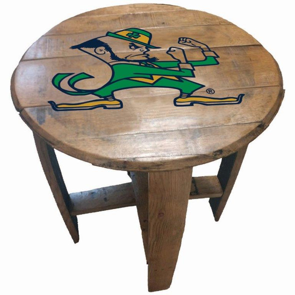 Notre Dame Irish 21" Barrel Team Logo Table |GREENSTONES | BTT-ND-02