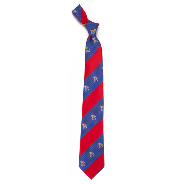 Kansas Jayhawks Geo Stripe Tie | Eagles Wings | 6894