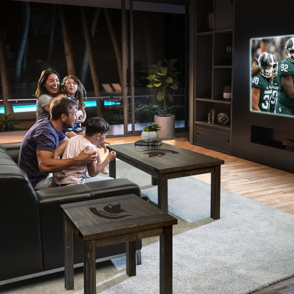 Michigan State Spartans Reclaimed Side Table