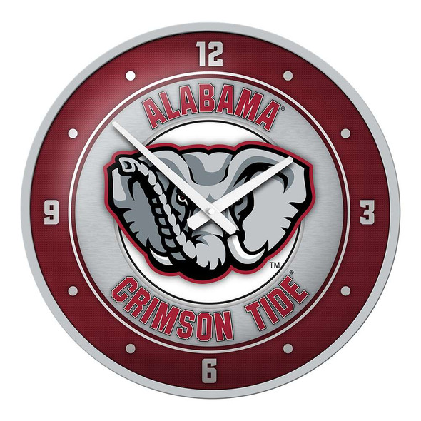 Alabama Crimson Tide Al Logo - Modern Disc Wall Clock | The Fan-Brand | NCALCT-510-02