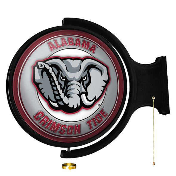 Alabama Crimson Tide Al Logo - Original Round Rotating Lighted Wall Sign | The Fan-Brand | NCALCT-115-02