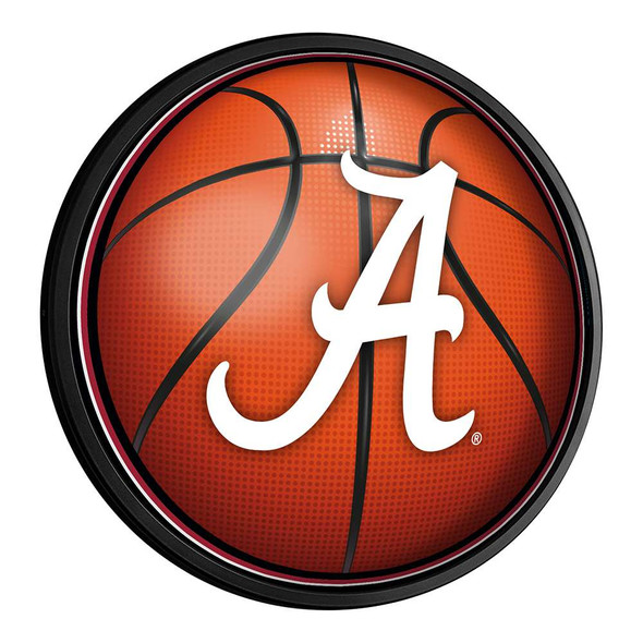 Alabama Crimson Tide Basketball - Round Slimline Lighted Wall Sign | The Fan-Brand | NCALCT-130-11