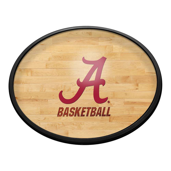 Alabama Crimson Tide Hardwood - Oval Slimline Lighted Wall Sign | The Fan-Brand | NCALCT-140-12