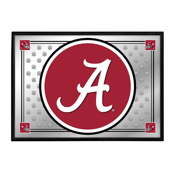 Alabama Crimson Tide Team Spirit - Framed Mirrored Wall Sign - Mirrored | The Fan-Brand | NCALCT-265-02A
