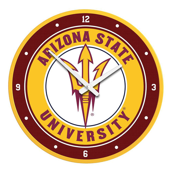 Arizona State Sun Devils Modern Disc Wall Clock | The Fan-Brand | NCAZST-510-01