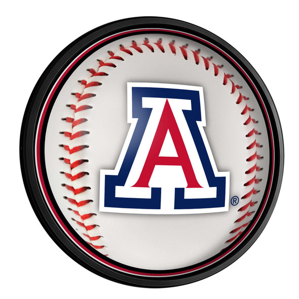 Arizona Wildcats Baseball - Round Slimline Lighted Wall Sign | The Fan-Brand | NCARIZ-130-31