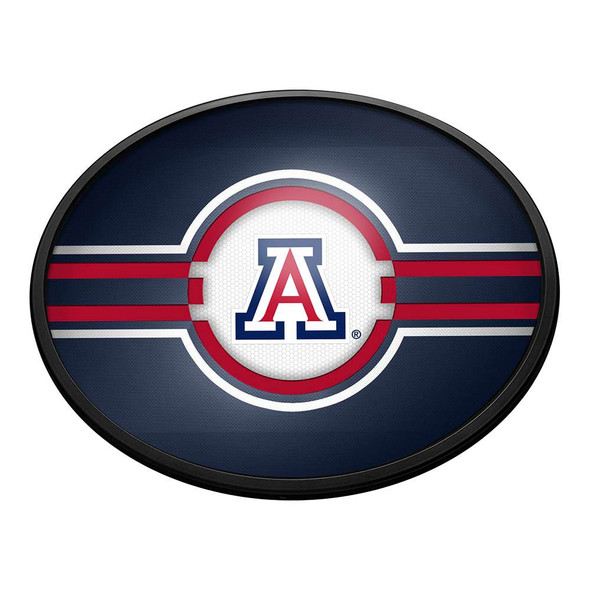 Arizona Wildcats Oval Slimline Lighted Wall Sign - Navy | The Fan-Brand | NCARIZ-140-01A