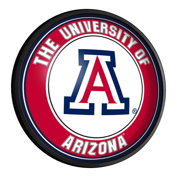 Arizona Wildcats Round Slimline Lighted Wall Sign | The Fan-Brand | NCARIZ-130-01