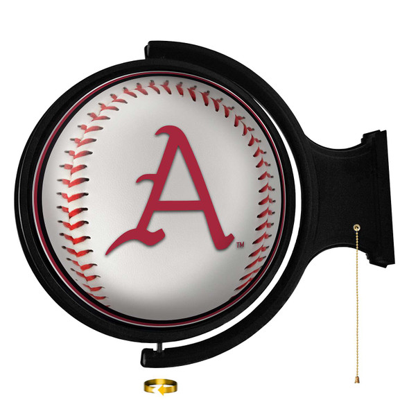 Arkansas Razorbacks Baseball - Round Rotating Lighted Wall Sign | The Fan-Brand | NCARKR-115-31