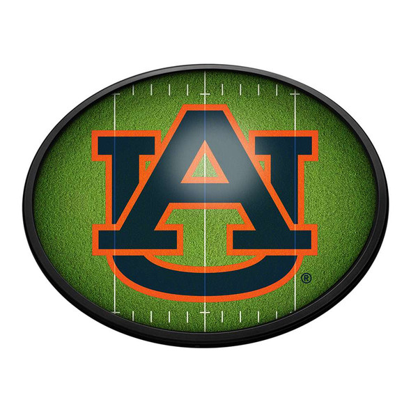 Auburn Tigers On the 50 - Oval Slimline Lighted Wall Sign | The Fan-Brand | NCAUBT-140-22