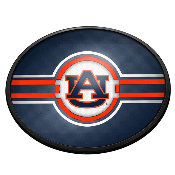 Auburn Tigers Oval Slimline Lighted Wall Sign - Blue | The Fan-Brand | NCAUBT-140-01A