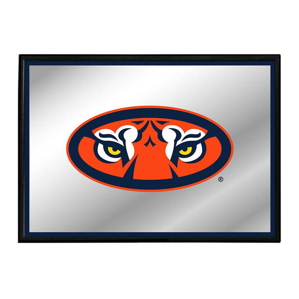 Auburn Tigers Tiger Eyes - Framed Mirrored Wall Sign - Blue Edge | The Fan-Brand | NCAUBT-265-02A