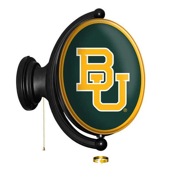 Baylor Bears Logo Oval - Original Oval Rotating Lighted Wall Sign | The Fan-Brand | NCBAYL-125-01