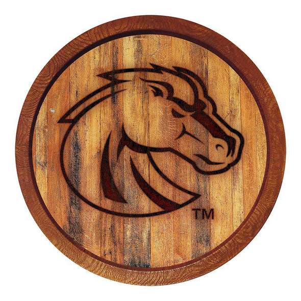 Boise State Broncos Branded Faux Barrel Top Sign | The Fan-Brand | NCBOIS-240-02