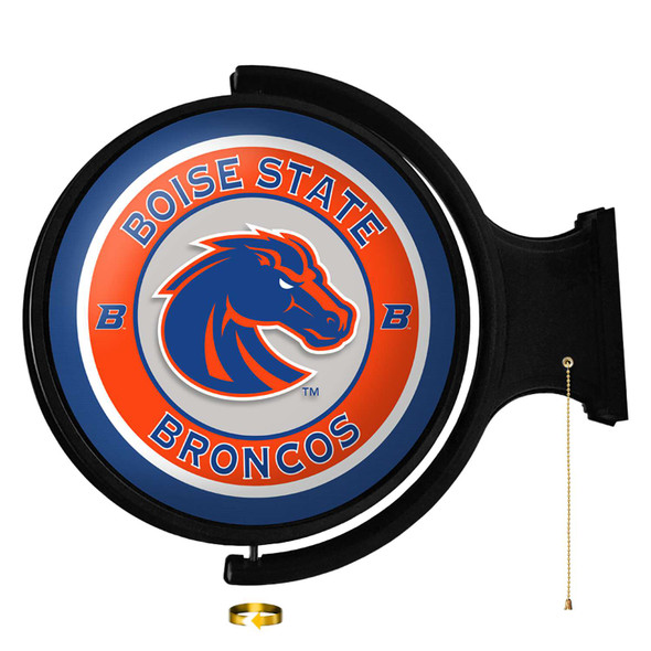 Boise State Broncos Original Round Rotating Lighted Wall Sign | The Fan-Brand | NCBOIS-115-01