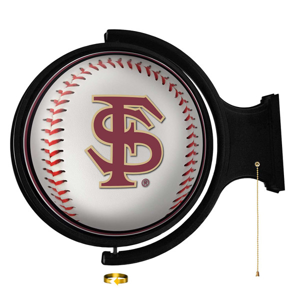Florida State Seminoles Baseball - Round Rotating Lighted Wall Sign | The Fan-Brand | NCFSSM-115-31