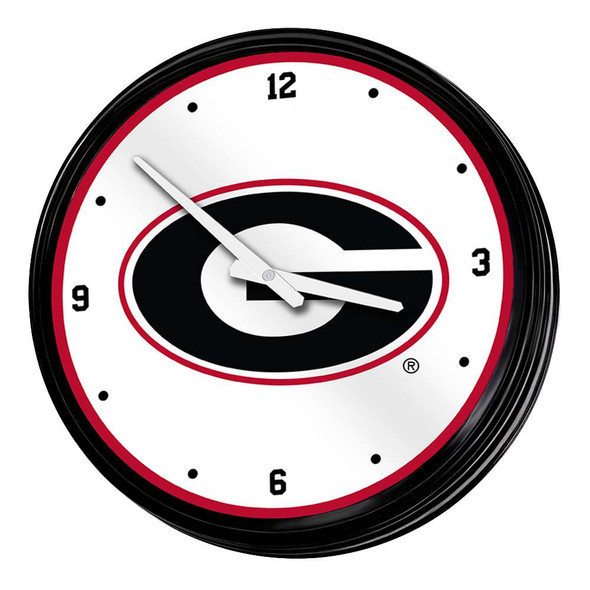 Georgia Bulldogs Retro Lighted Wall Clock | The Fan-Brand | NCGEOR-550-01