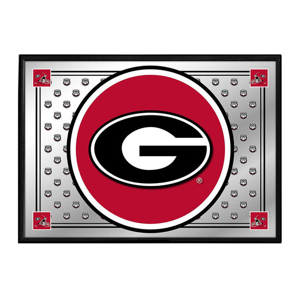 Georgia Bulldogs Team Spirit - Framed Mirrored Wall Sign - Mirrored | The Fan-Brand | NCGEOR-265-02A