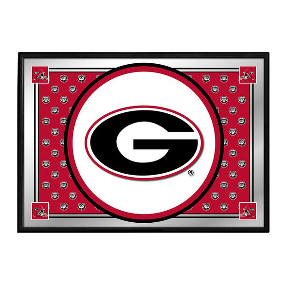 Georgia Bulldogs Team Spirit - Framed Mirrored Wall Sign - Red | The Fan-Brand | NCGEOR-265-02B