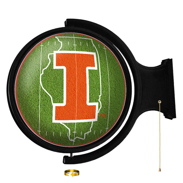 Illinois Fighting Illini On the 50 - Rotating Lighted Wall Sign | The Fan-Brand | NCILLI-115-22