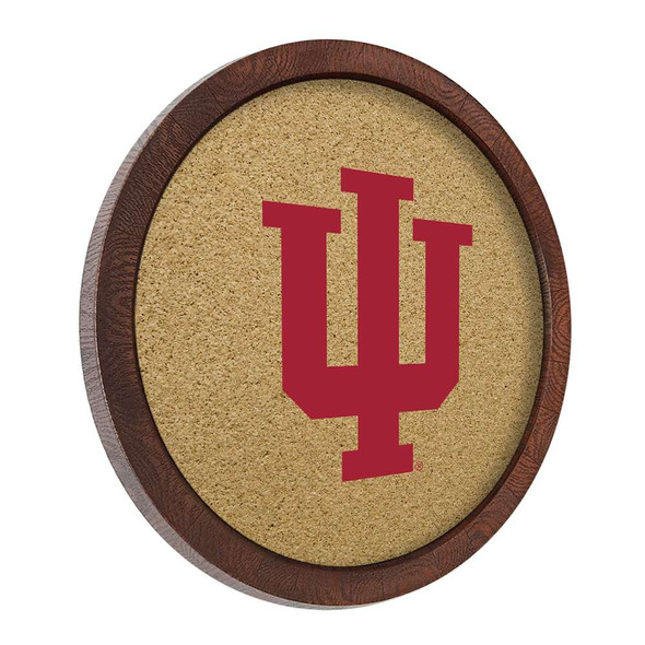 Indiana Hoosiers Faux Barrel Framed Cork Board