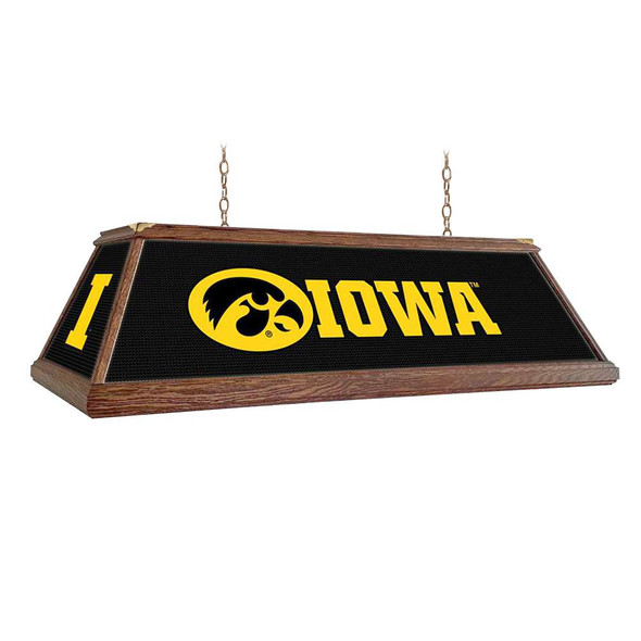 Iowa Hawkeyes Block I - Premium Wood Pool Table Light | The Fan-Brand | NCIOWA-330-02