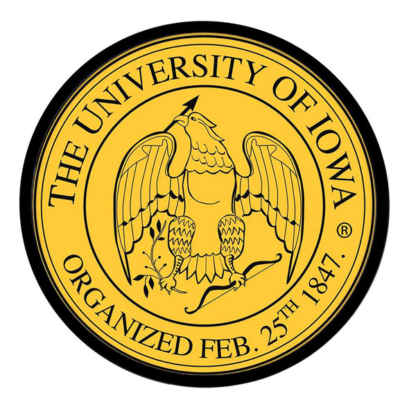 Iowa Hawkeyes University Seal - Round Modern Disc Wall Sign | The Fan-Brand | NCIOWA-230-01
