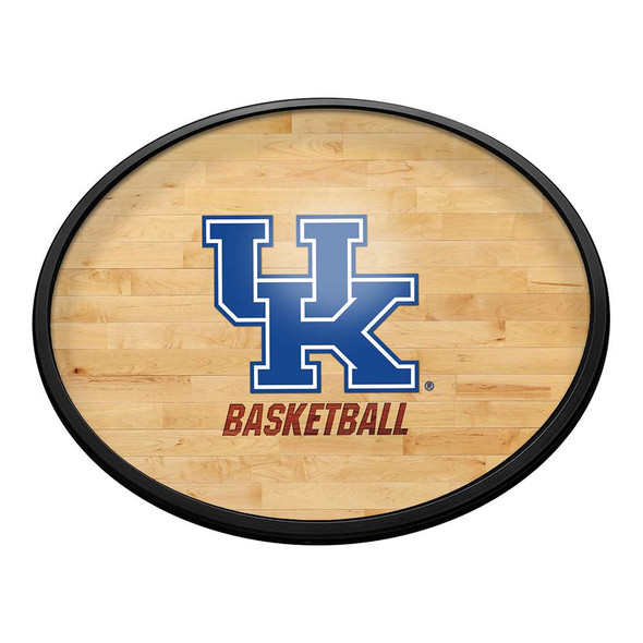 Kentucky Wildcats Hardwood - Oval Slimline Lighted Wall Sign | The Fan-Brand | NCKWLD-140-12