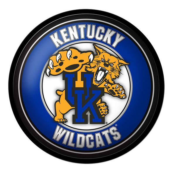 Kentucky Wildcats Mascot - Modern Disc Wall Sign - Black Frame | The Fan-Brand | NCKWLD-230-02A