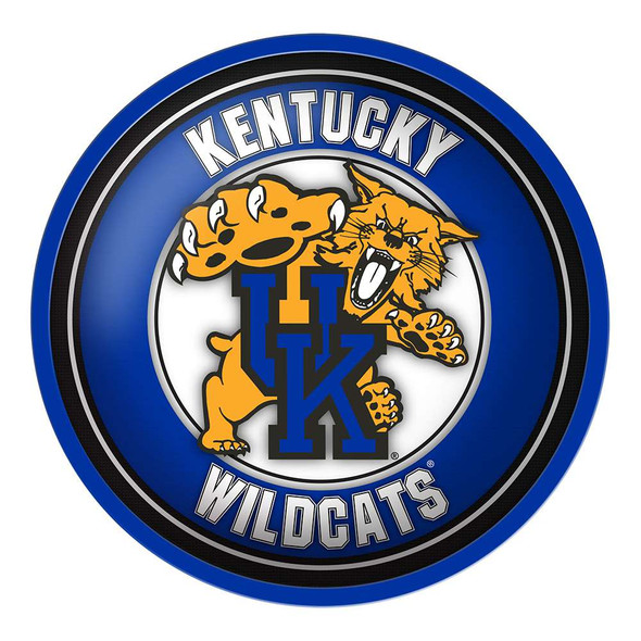 Kentucky Wildcats Mascot - Modern Disc Wall Sign - Blue Frame | The Fan-Brand | NCKWLD-230-02B