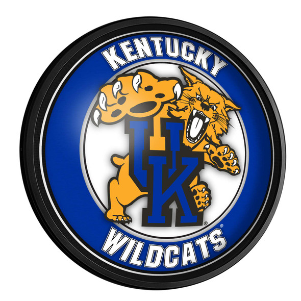Kentucky Wildcats Mascot - Round Slimline Lighted Wall Sign | The Fan-Brand | NCKWLD-130-02