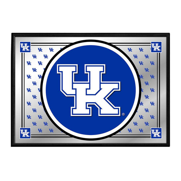 Kentucky Wildcats Team Spirit - Framed Mirrored Wall Sign - Mirrored | The Fan-Brand | NCKWLD-265-02A