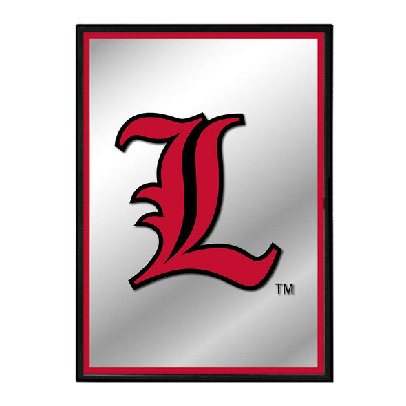 Louisville Cardinals L - Framed Mirrored Wall Sign | The Fan-Brand | NCLOUS-275-01