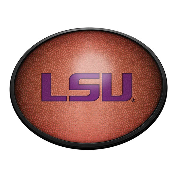 LSU Tigers Pigskin - Oval Slimline Lighted Wall Sign | The Fan-Brand | NCLSUT-140-21