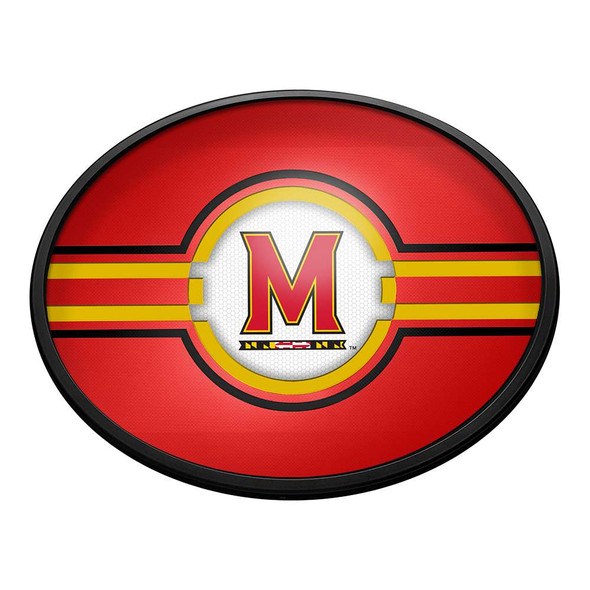 Maryland Terrapins Oval Slimline Lighted Wall Sign - Red | The Fan-Brand | NCMRYT-140-01A Maryland Terrapins Oval Slimline Lighted Wall Sign - Red | The Fan-Brand | NCMRYT-140-01A