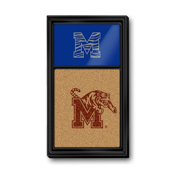Memphis Tigers Dual Logo, Striped M - Cork Note Board | The Fan-Brand | NCMEMP-640-04A