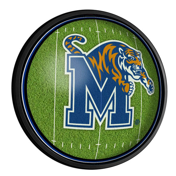 Memphis Tigers On the 50 - Round Slimline Lighted Wall Sign | The Fan-Brand | NCMEMP-130-22