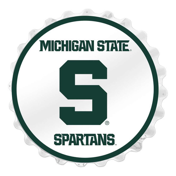Michigan State Spartans Block S - Bottle Cap Wall Sign | The Fan-Brand | NCMIST-210-03