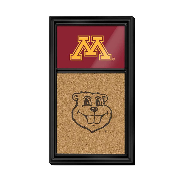 Minnesota Golden Gophers Goldy - Cork Noteboard - Black Frame / Maroon | The Fan-Brand | NCMINN-640-02C