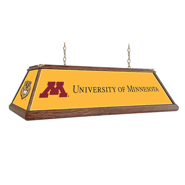 Minnesota Golden Gophers Premium Wood Pool Table Light - Gold | The Fan-Brand | NCMINN-330-01B