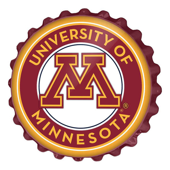 Minnesota Golden Gophers Round Bottle Cap Wall Sign - Maroon | The Fan-Brand | NCMINN-210-01A