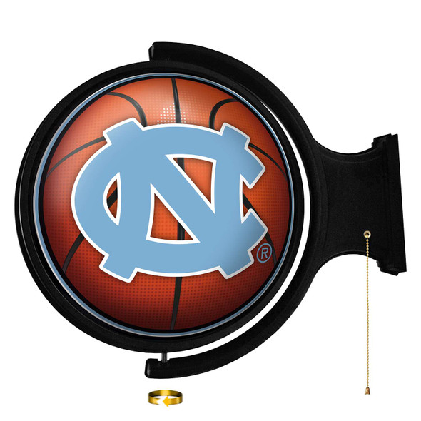 North Carolina Tar Heels Basketball - Original Round Rotating Lighted Wall Sign | The Fan-Brand | NCNCTH-115-11