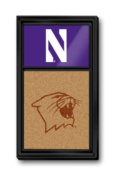 Northwestern Wildcats Dual Logo - Cork Note Board - Purple | The Fan-Brand | NCNWWC-640-02A