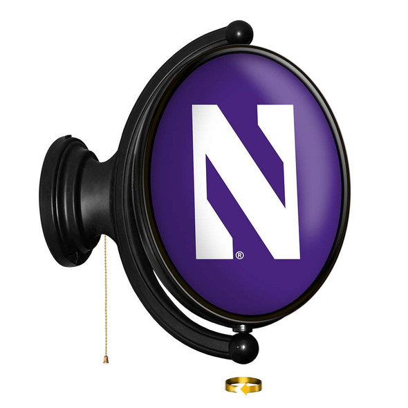 Northwestern Wildcats Original Oval Rotating Lighted Wall Sign - Purple | The Fan-Brand | NCNWWC-125-01A Northwestern Wildcats Original Oval Rotating Lighted Wall Sign - Purple | The Fan-Brand | NCNWWC-125-01A