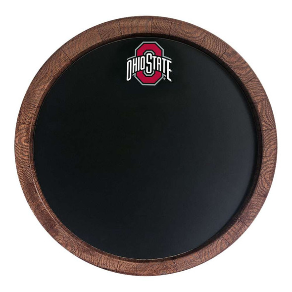 Ohio State Buckeyes Chalkboard Faux Barrel Top Sign | The Fan-Brand | NCOHST-630-01
