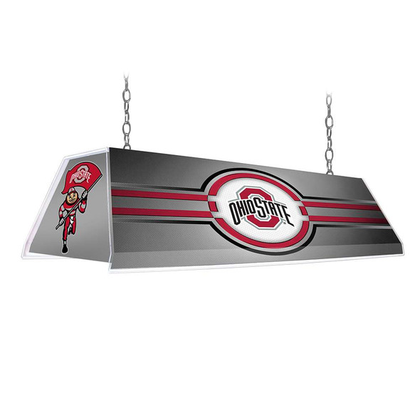 Ohio State Buckeyes Edge Glow Pool Table Light - Gray | The Fan-Brand | NCOHST-320-01B