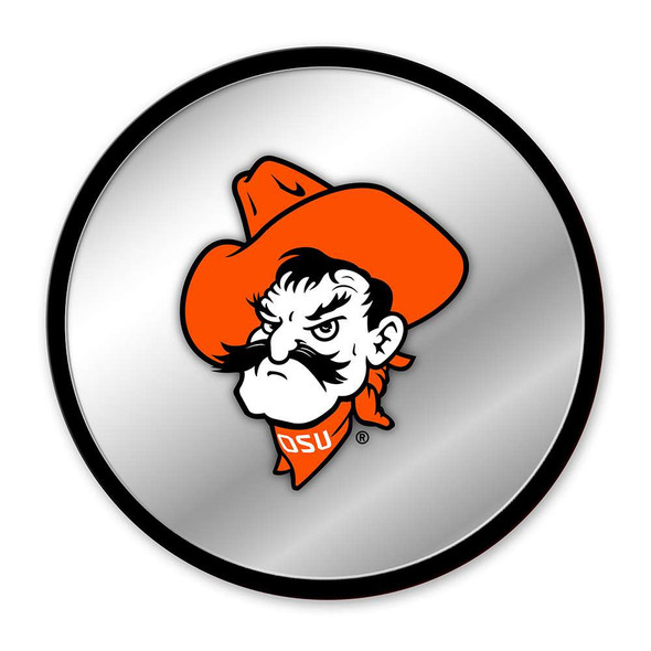 Oklahoma State Cowboys Mascot - Modern Disc Mirrored Wall Sign | The Fan-Brand | NCOKST-235-02A