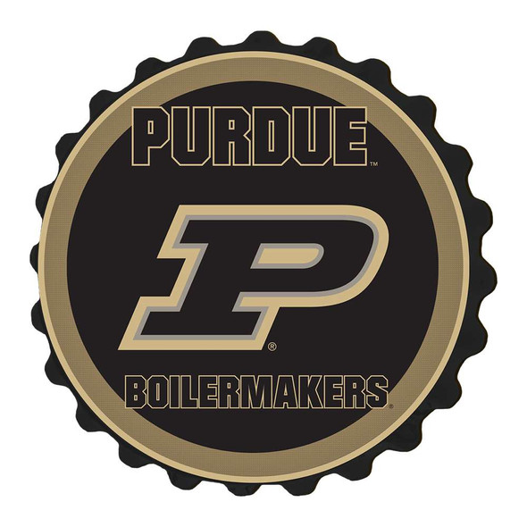 Purdue Boilermakers Bottle Cap Wall Sign - Black | The Fan-Brand | NCPURD-210-01A