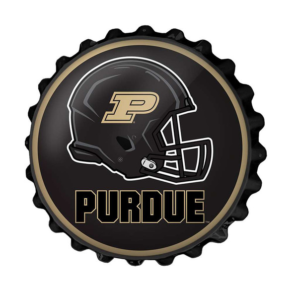 Purdue Boilermakers Helmet - Bottle Cap Wall Sign | The Fan-Brand | NCPURD-210-04