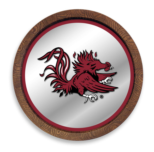 South Carolina Gamecocks Mascot - Faux Barrel Top Mirrored Wall Sign | The Fan-Brand | NCSCGC-245-02